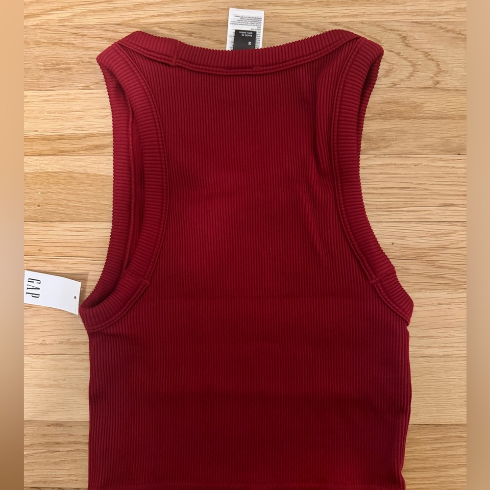 GAP Red Ribbed Knit Top - Picture 4 of 4